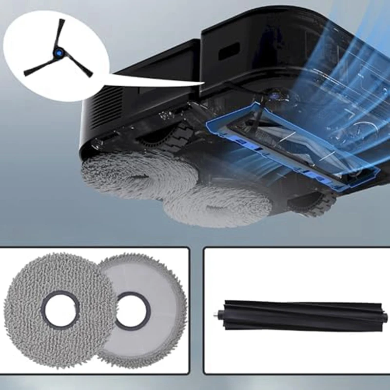 

A87Z Accessory Set Compatible for Ecovacs Deebot X2 Omni Replacement Parts Main Brush, Side Brushes, Filters, Mops, Dust Bags