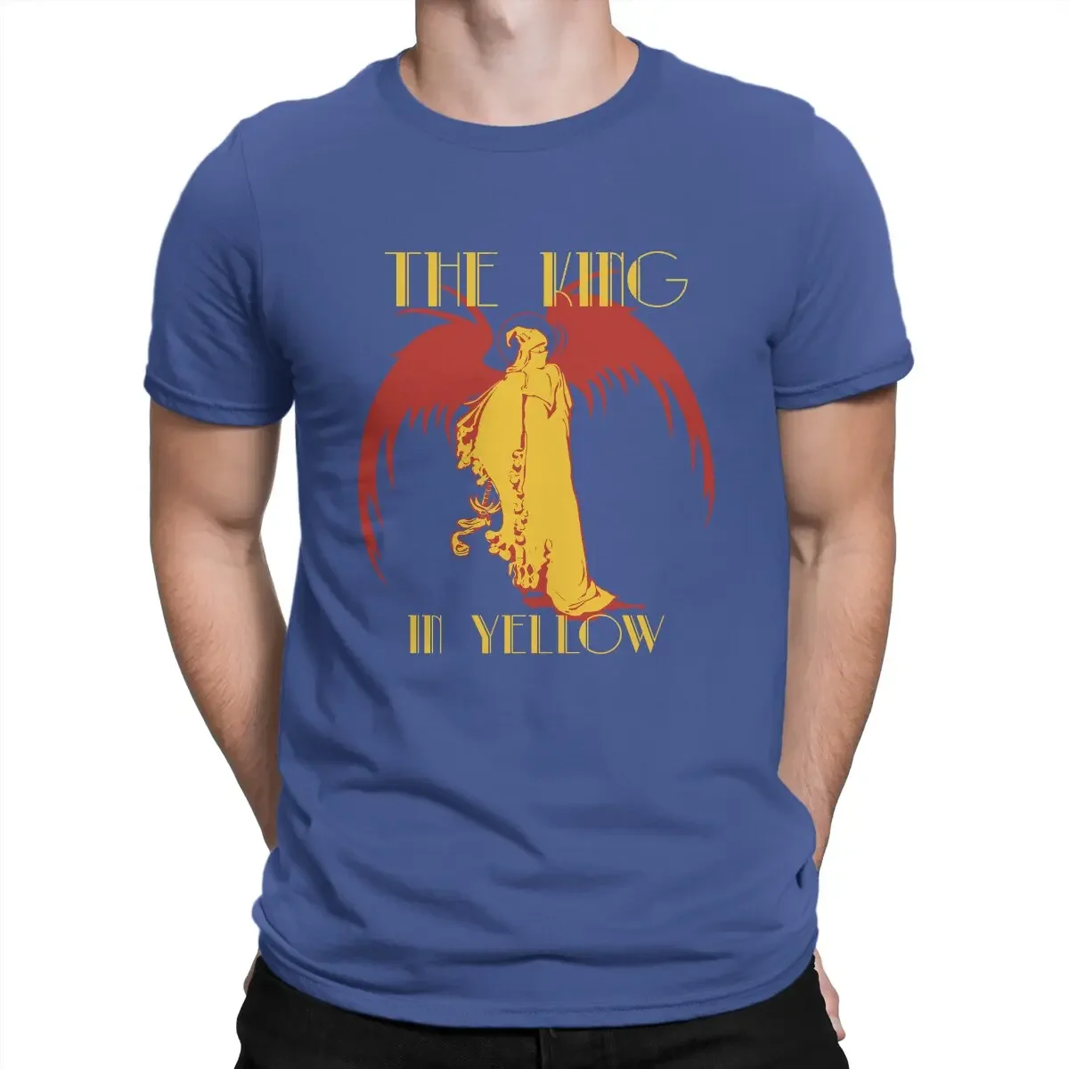 Howard Phillips Lovecraft Hastur Novelty Tees Short Sleeve Crew Neck T-Shirt The king In Yellow Hastur Men T Shirt  Pure Cotton