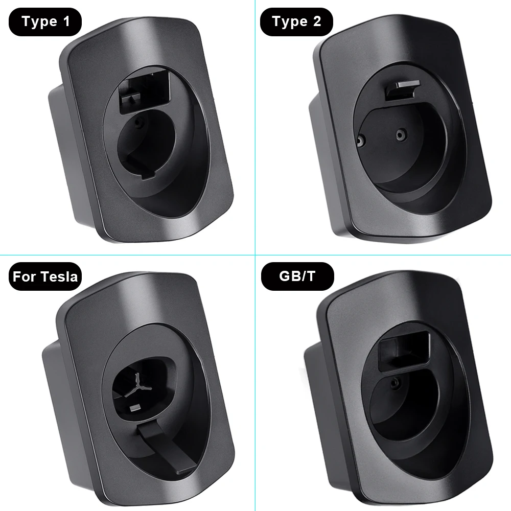 EV Charger Holder Electric Vehicle Type 1 Type 2 For Tesla GBT J1772 Charging Adapter Wall-Mount Electric Car Charger Storage