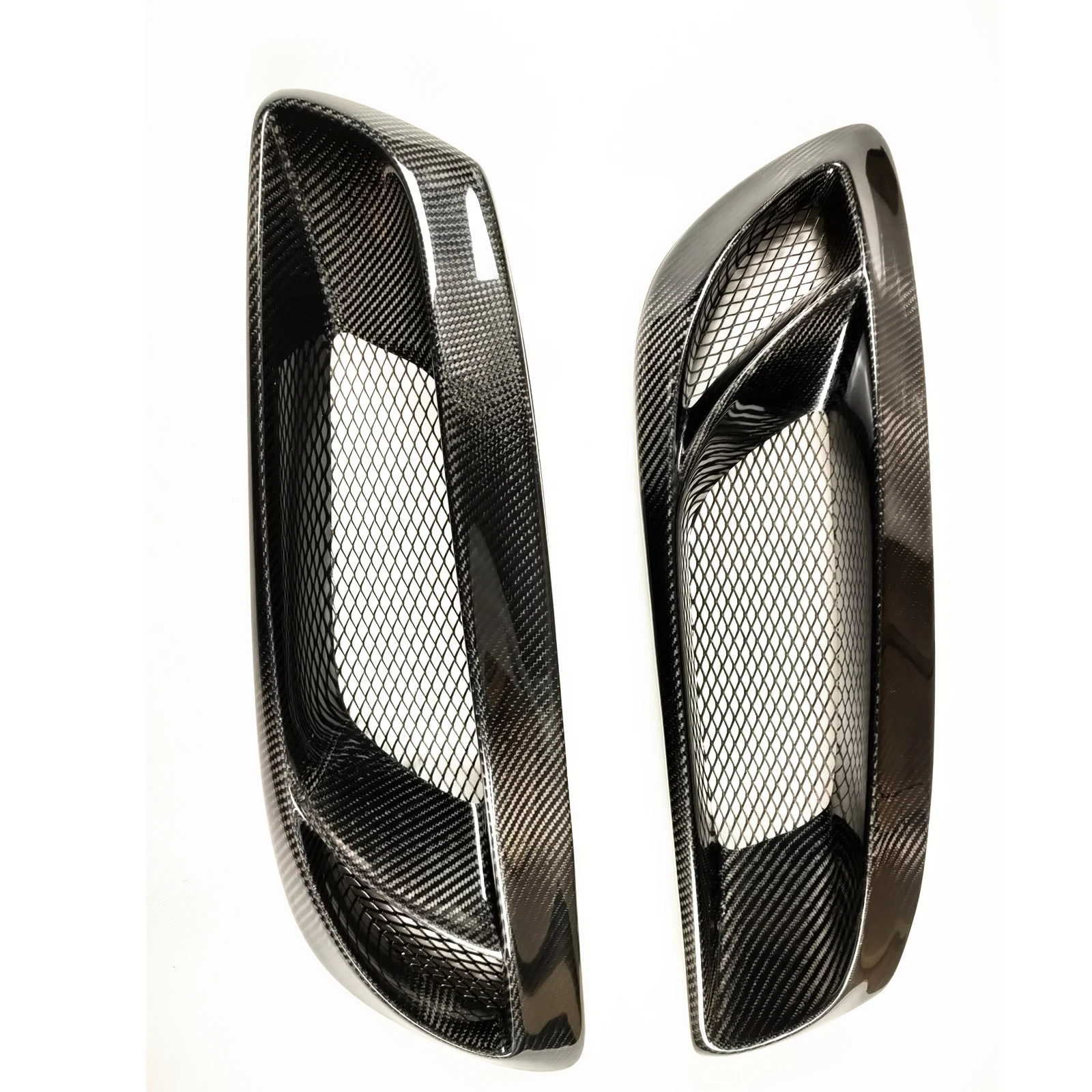 لشركة هيونداي جينيسيس كوبيه 2008-2012 ألياف الكربون المصد الأمامي الجانب تنفيس الهواء مدخل الإطار شواء الضباب ضوء غطاء المصباح هود مصبغة #3