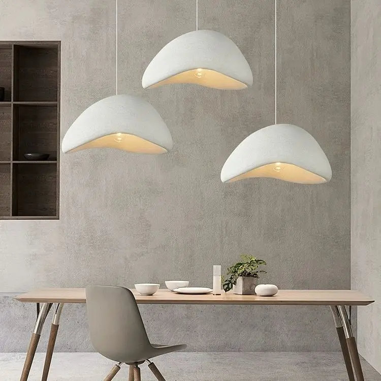 Modern E27 Pendant Lights Wabi Sabi Dining Table Ceiling Chandelier Lustre Home Interior Decor Living Room Bedroom Hanging Lamps