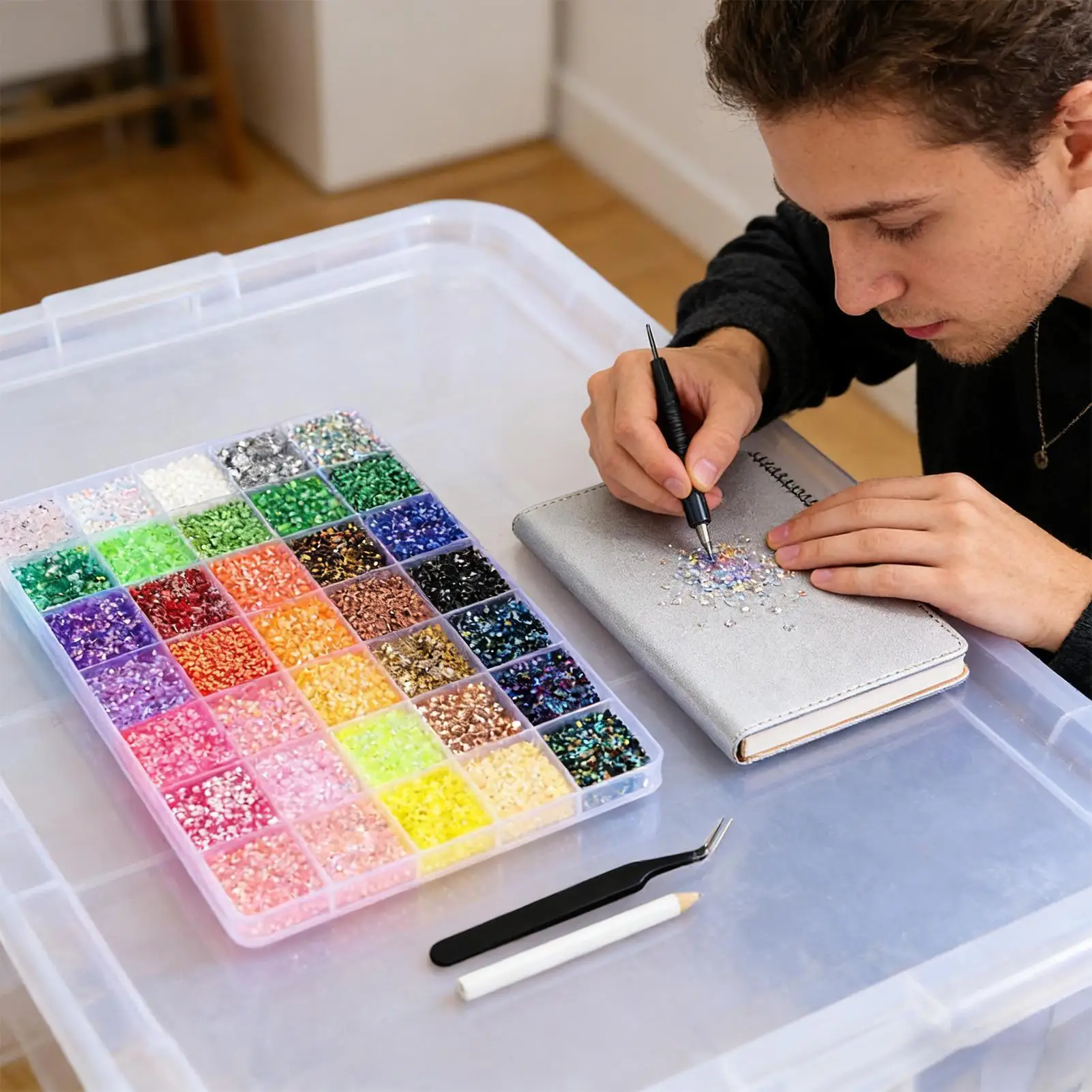 

Стразы для рукоделия, 32000 штук, 40 цветов, 3 мм, набор стразов Jelly, украшения для ногтей, декор для ювелирных изделий, поделок, обуви