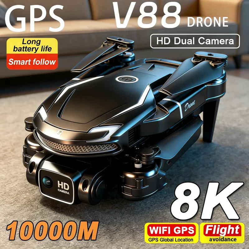 Drone Camera Wide Angle - Novo Drone V88 Pro RC Quadcopter