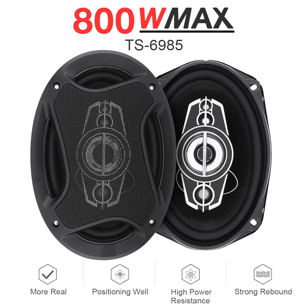 

2pcs 12V 6x9 Inch 800W Car Coaxial Speaker Auto Audio Music Stereo Full Range Frequency Hifi Non-destructive Installation