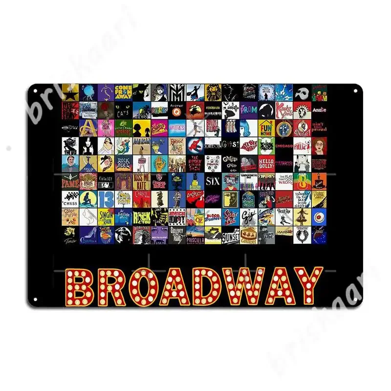 Broadway Musical Theatre Logos - Hand Drawn Metal Signs Wall Cave Home Classic Painting Décor Tin sign Posters