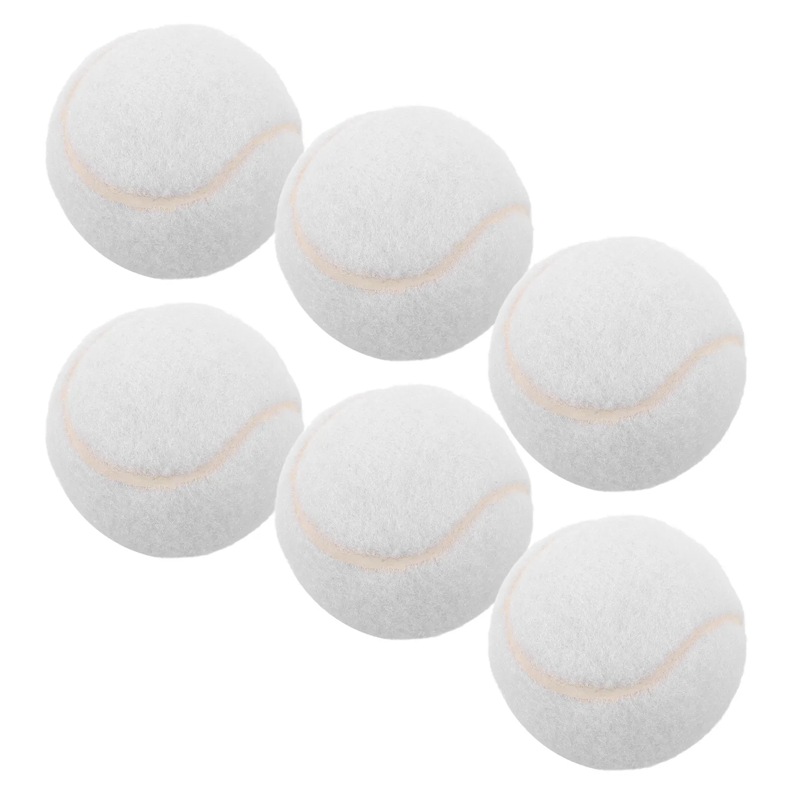 

Набор из 6 теннисных мячей: белые, резиновые, для игр и тренировок, для начинающих, для юношей, для детских площадок