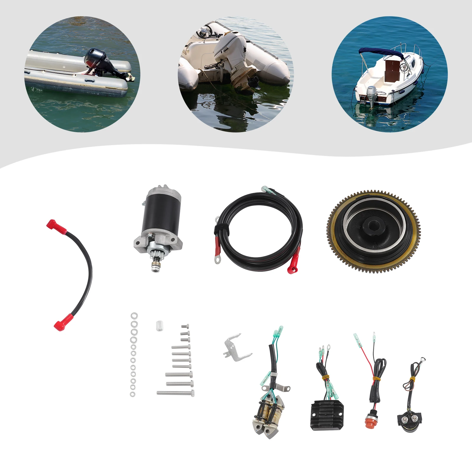 

4-Stroke 15PS Outboard Electric Start Kit Stable Design for Yamaha 4-stroke 14.8HP/15PS Outboard Motors