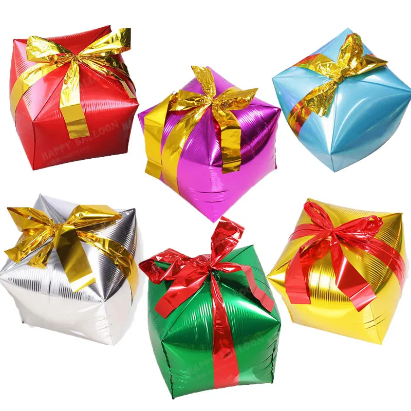 1/3pcs Weihnachts box Folien ballons 22 Zoll Geschenk Geschenk box Helium ballons für Weihnachts dekoration Hochzeit Geburtstags feier Dekor