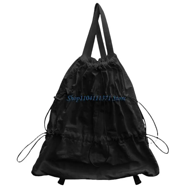 

P9FC Large Capacity Backpack Girl Korean Styles Drawstring Backpack School Backpack