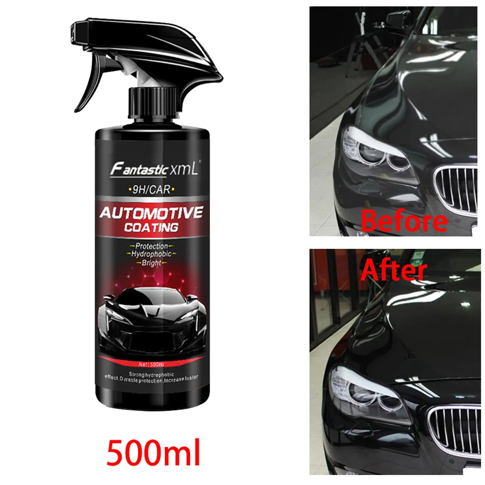 Car Nano Coating Ceramic Spray 500ml Waterproof for Detail Paint Protection and Scratches