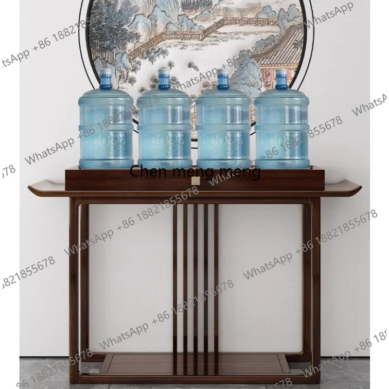 

X New Chinese-style entrance table, strip case into the house, living room against the wall, solid wood entrance cabinet