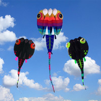 Large black tadpole kites flying soft kite nylon fabric kites for adults kite factory ripstop fabric outdoor toys kevlar pilot