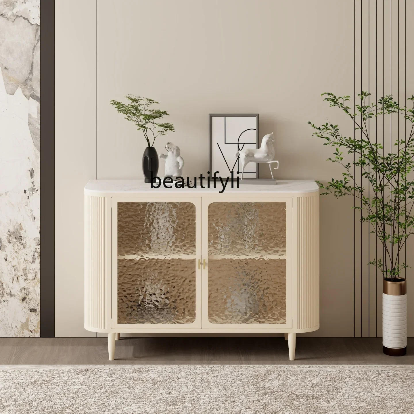

pg46side cabinet, modern simple hotel entrance, light luxury restaurant, tea and wine cabinet, living room storage, side cabinet