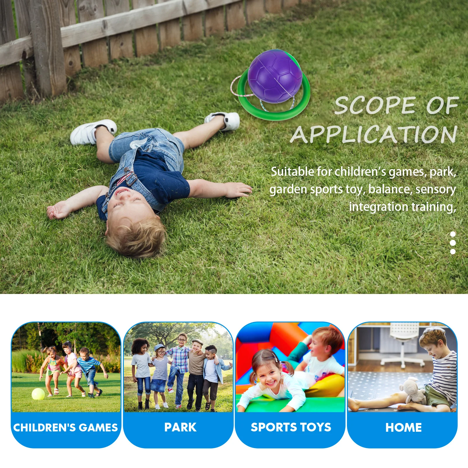 6 pezzi palla che rimbalza caviglia giocattolo per bambini giocattoli sportivi per saltare la corda per saltare palline per saltare