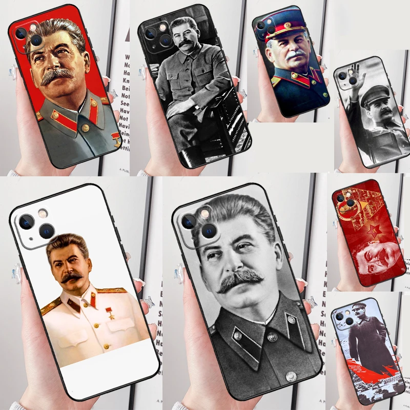 Russian Stalin Ussr Communism Phone Case For iPhone 16 Pro Max 13 12 Mini 11 14 15 Pro Max XR 16 15 Plus 16e Cover Shell