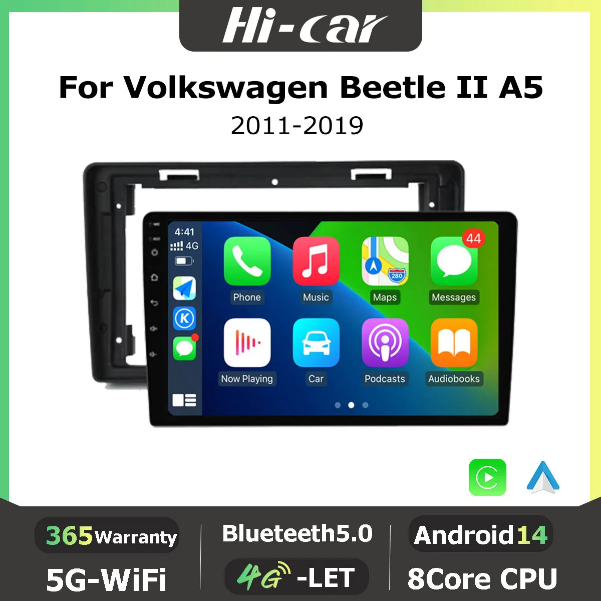 Android 14 CarPlay Auto Radio For Volkswagen VW Beetle II A5 2011-2019 2Din Multimedia Navigation GPS ASP 4G WiFi Car Radio
