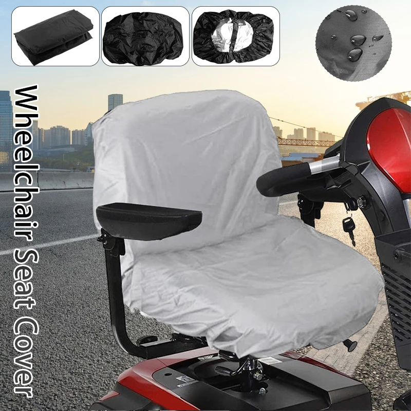 Mobility Scooter Electric Wheelchair Seat Cover Anti-Skid Waterproof Sunscreen Dustproof Raincoat Seat Protect Cover 210D