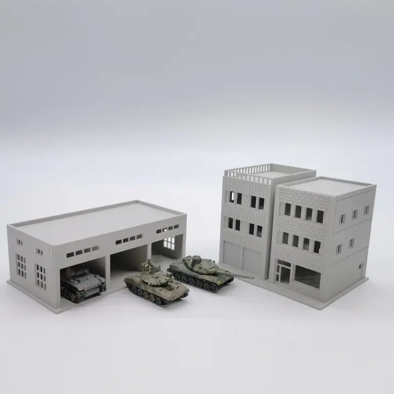 1/35/144 Outland Model Railroad Layout Factory BuildingModel For Bandai Ultraman