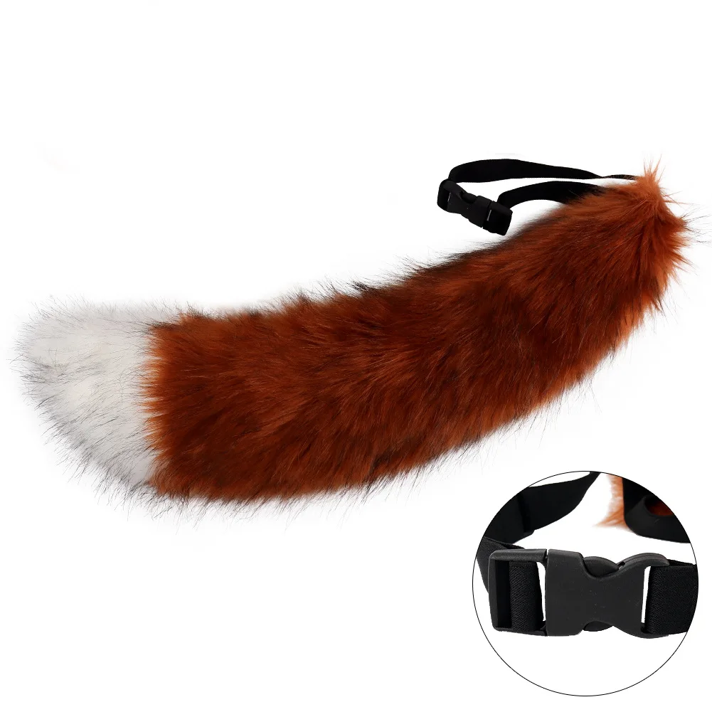 Simulation Wolf Teeth Cosplay Mask Set Beast Plush Tail Half-finger Gloves Man Woman Carnival Festival Party Costume Accessories