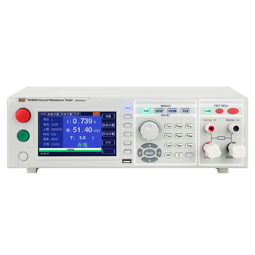 The AC Programmable Grounding Resistance Tester RK9930/9930A/9930B Tape communication function Ground impedance Earth Resistance