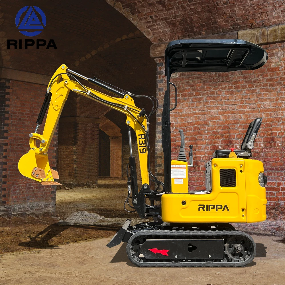 Rippa Minibagger Multifunctional 1 Ton Mini Digger Excavators 1Ton Small Excavator For Sale