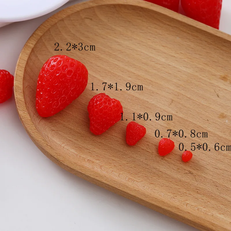 3D Simulation Obst Gefälschte Kirsche Erdbeere Harz Miniatur Kunst Cabochon Diy Dekorative Handwerk Scrapbooking 50 teil/los – Detail 3