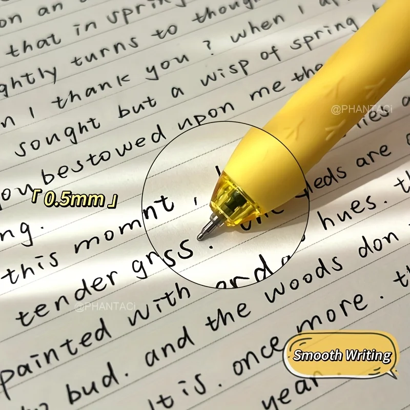 4 قطع من أقلام الجل الدوارة الإبداعية للبط والتاكيت، قلم كتابة أسود 0.5 مم، مستلزمات مكتبية، هدايا صغيرة