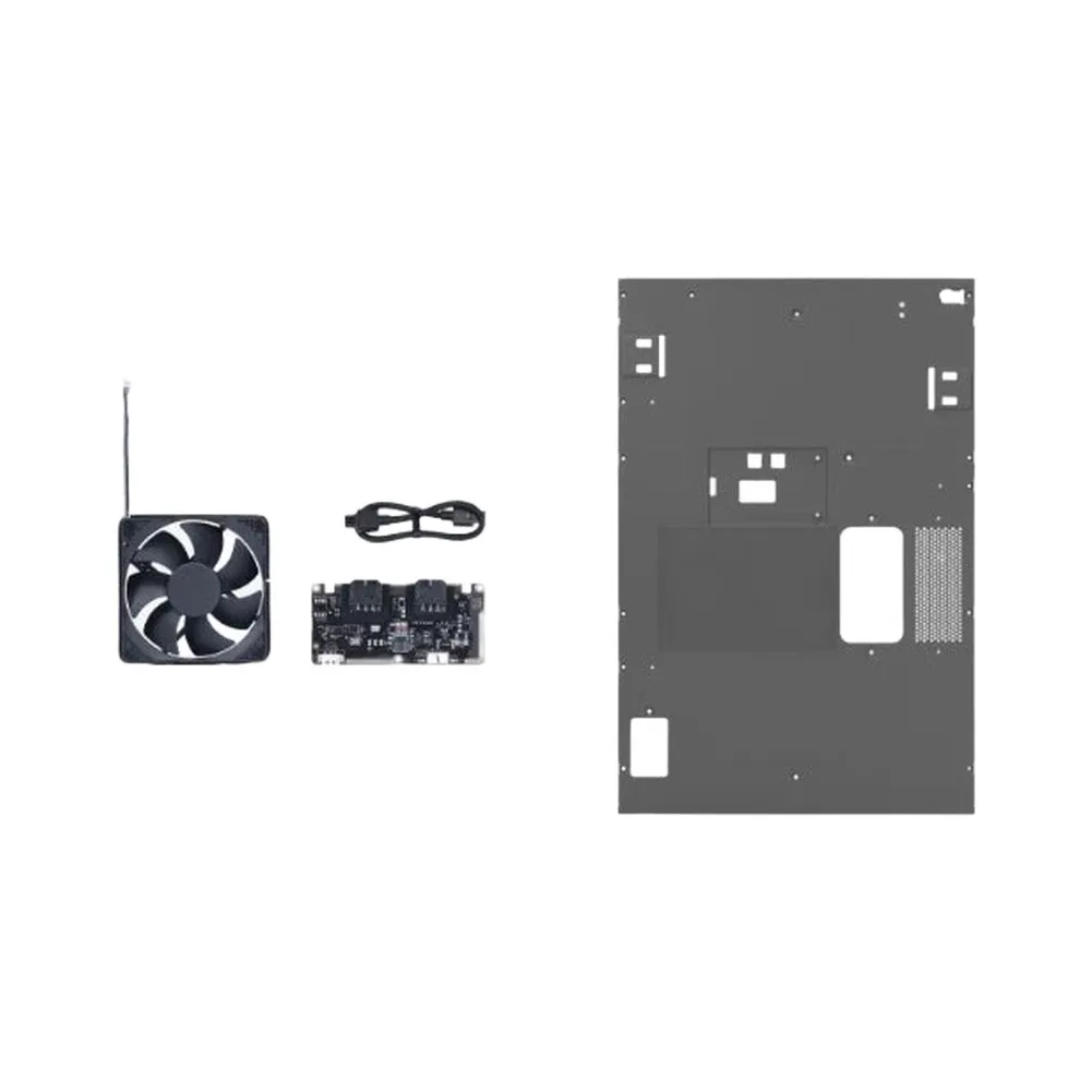 External For Exhaust For Fan Kit With Air Filter For BambuLab For P2s For 3D Printer Active Ventilation System Gray Black For