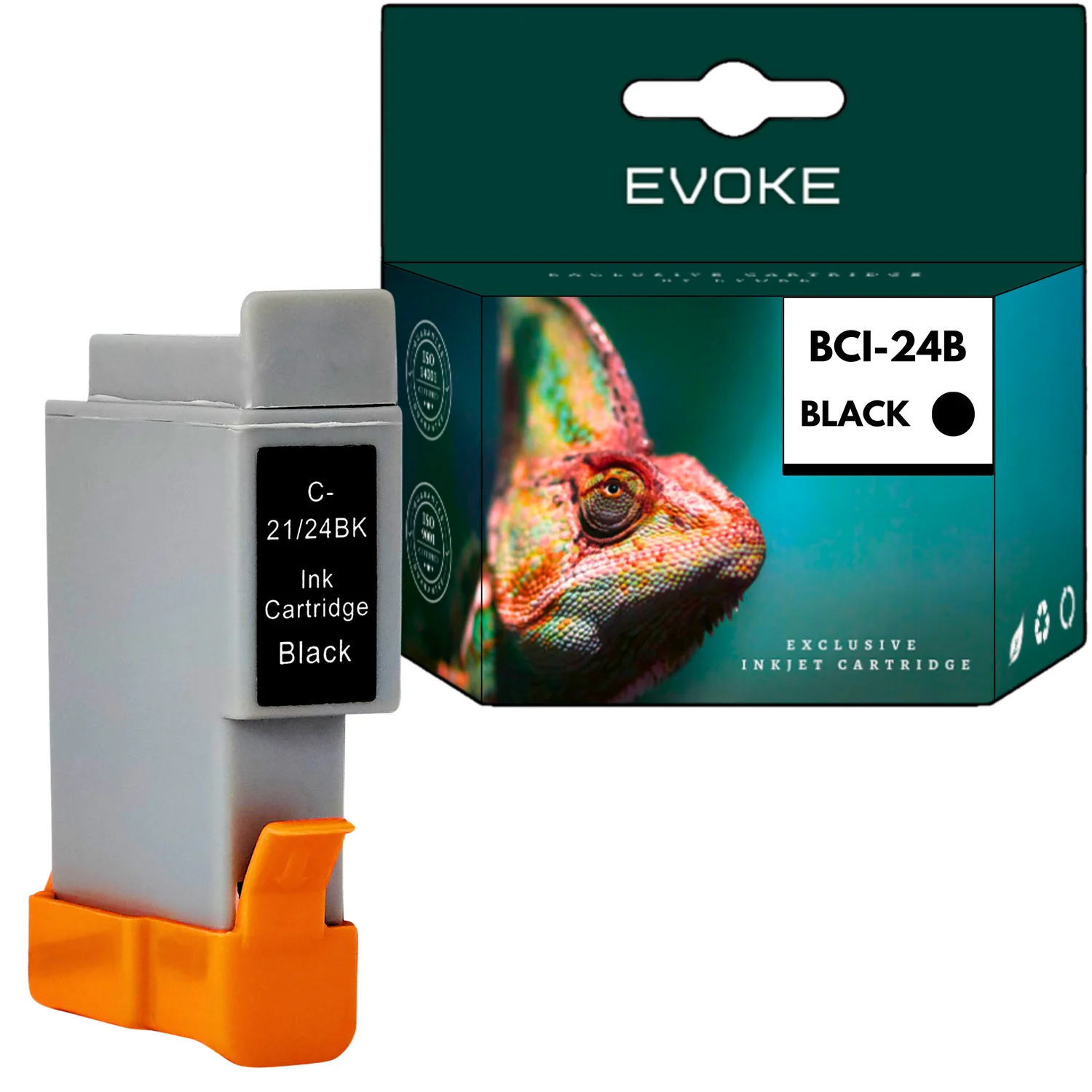 Evoke Compatibele Inkt voor Canon Bci-24Bk Bci24Bk 6881A002 Zwart 10 ml 160 Pagina's Pixma I250 I350 I450