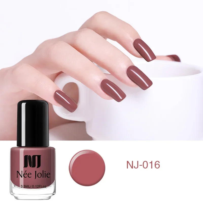 NEE JOLIE Coffee Gray Red Series Nail Polish Varnish Decoration