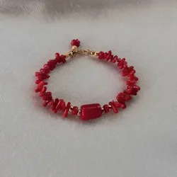 Genuine Coral Bracelet Red Boho Bracelet Coral Bracelet Red Coral Bracelet Gemstone Bracelet Yoga Bracelet Fertility Bracelet