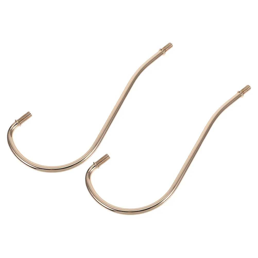 2pcs French Stem: Iron Table Rod Replacement Curved Lamp Rod For Diy Lighting Table Lamp Parts Replacement Accessory