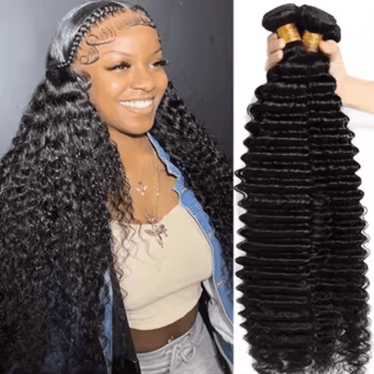 Brazilian Water Wave Bundles 100% Unprocessed Virgin Human Hair  Bundles Human Hair