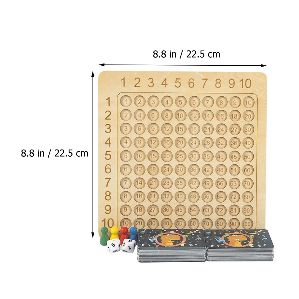 Tabla de multiplicar, material didáctico, juguete de matemáticas intelectual, juego de mesa, rompecabezas, papel Premium preescolar, educación de madera