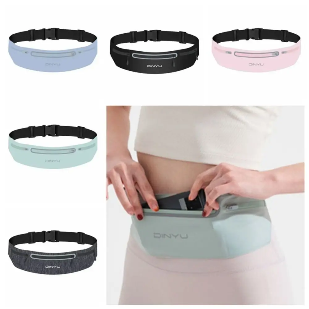 Waterproof Running Waistband Lightweight Invisible Marathon Running Sports Belt Bag Reflective Strip Portable Sports Fanny Pack