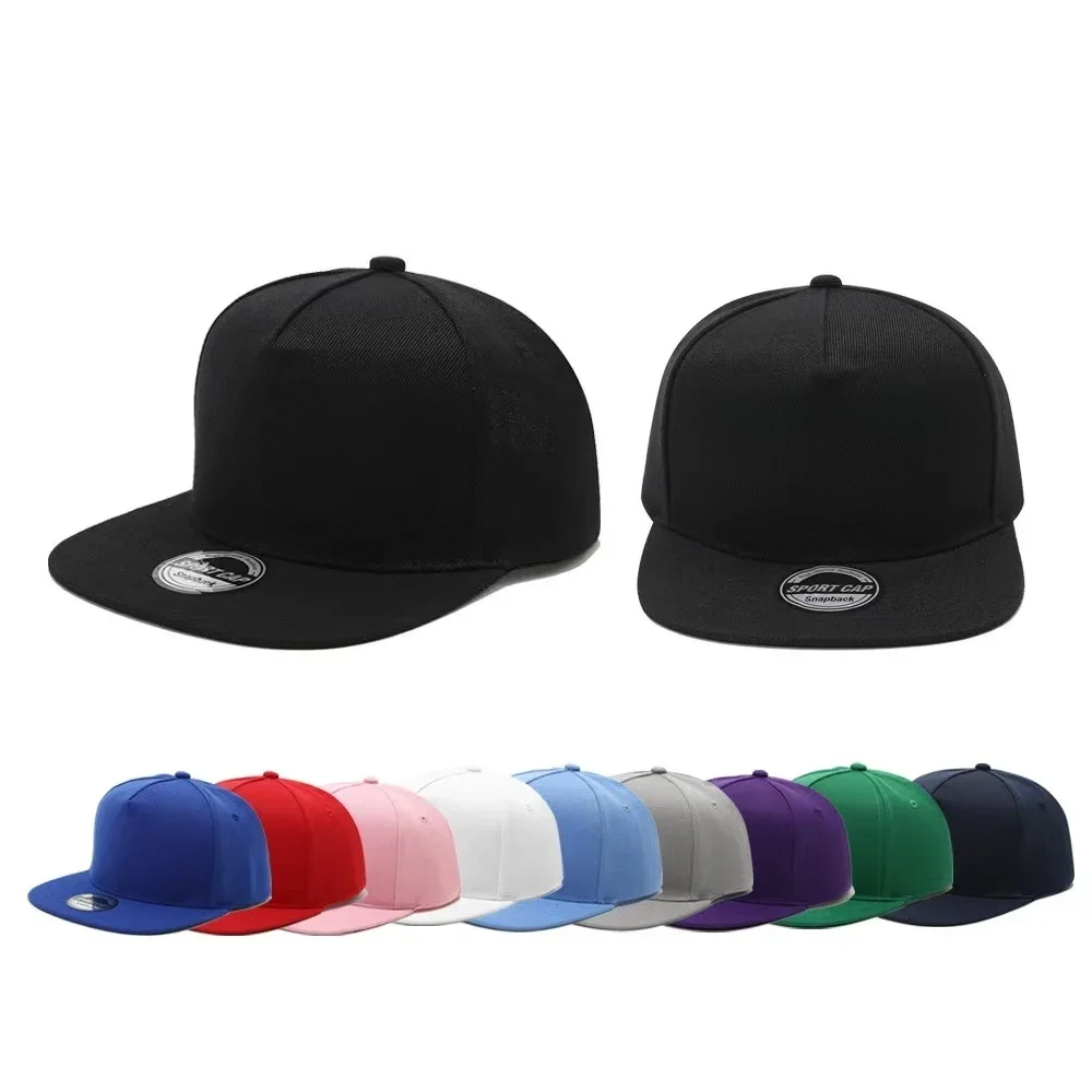 Fashion Unisex Baseball Cap Men Women Hip-hop Flat-brimmed Cap Outdoor Snapback Hat Flat Brim Trendy Leisure Adjustable Sun Hats