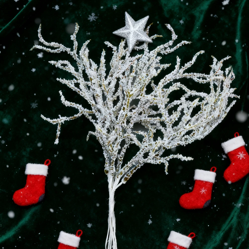 10/20 قطعة النباتات الاصطناعية DIY بها بنفسك إكليل عيد الميلاد ديكور المنزل حفل زفاف ديكورا الزهور زهرية الزينة الزهرية فرع البولي ايثيلين وهمية #6