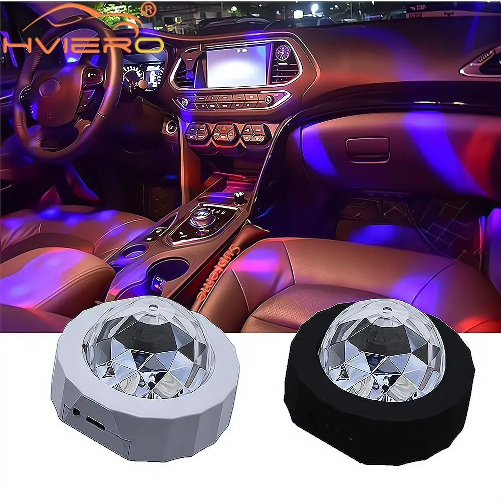 1X Auto Umgebungs Lichter DJ RGB Bunte Musik LED Party Atmosphäre Innen Beleuchtung Dome Stamm Wand Dekoration Willkommen Nacht Lampe