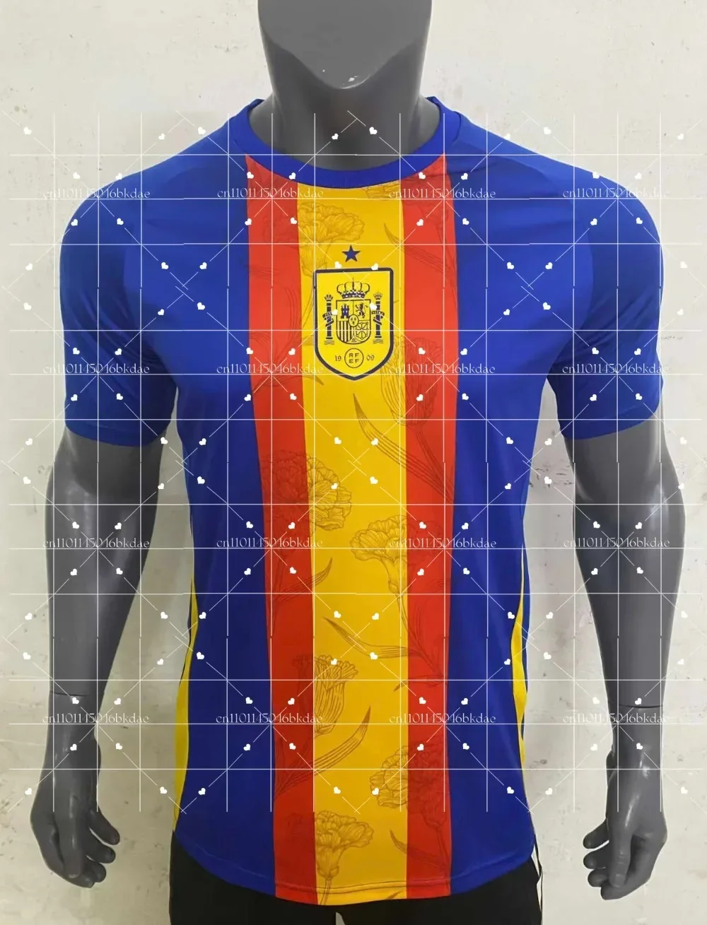 

24-25 Spanish Fan Edition Pre Match Training Clothes Football Clothes Football Shirts Adult and Children's Sports Short Sleeves