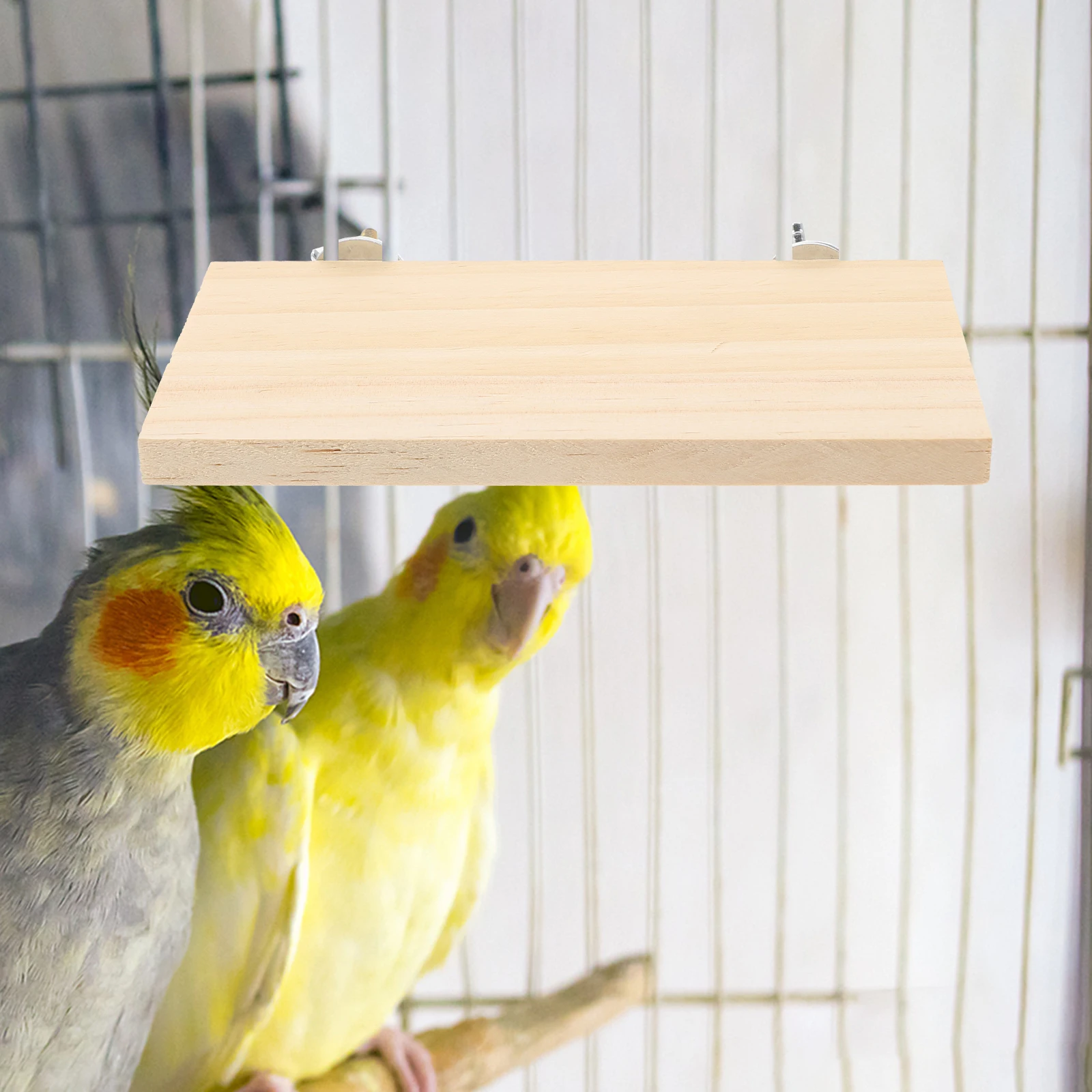 

2 Pcs Cage Wooden Parrot St Accessories Durable Wooden St Toy for Parakeet Parrot Cockatiel Platform Small Medium Birds