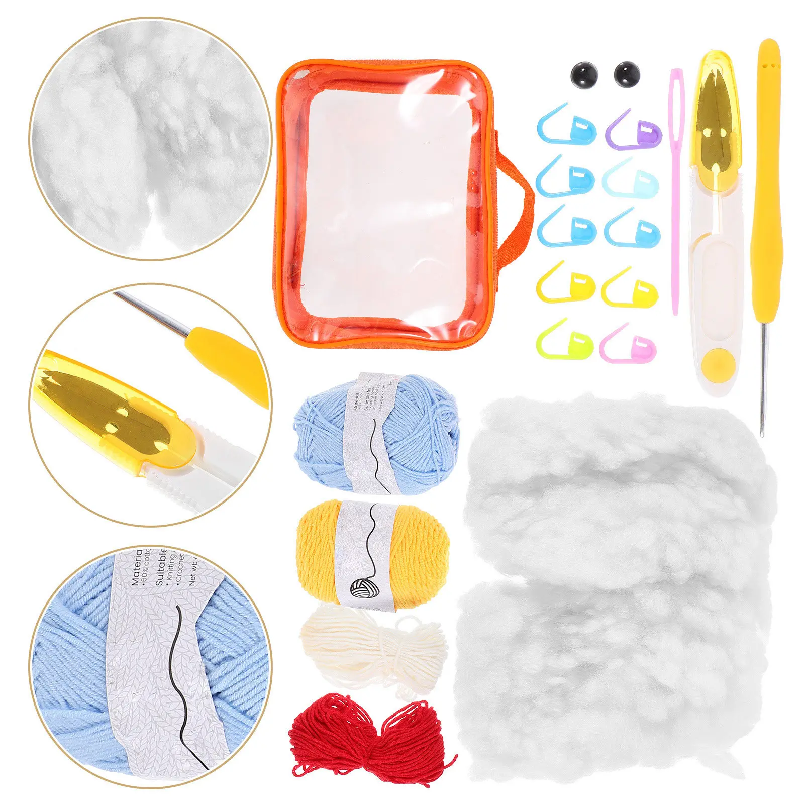 

1Set DIY Crochet Penguin Kit Crochet Kit for Beginners Handcrafted Wool Yarn Set Parent Child Interactive Craft Decor Gift