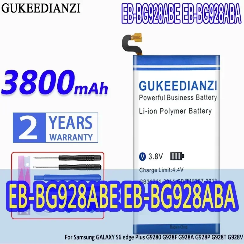 GUKEEDIANZI EB-BG928ABE 3800mAh Battery for Samsung S6 Edge Plus SM-G9280 G928P G928F G928V G9280 G9287 Batterij