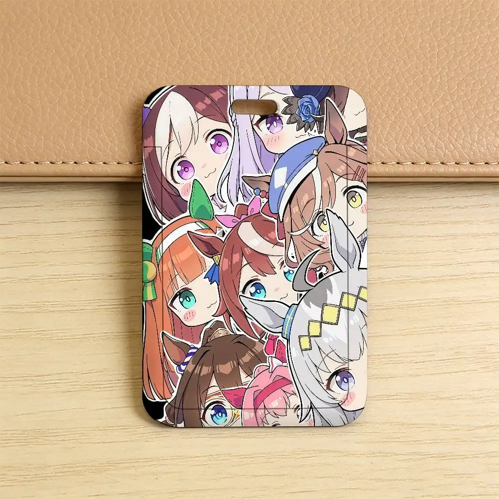 Game U-Umamusume Pretty Derby K Kunststoff-Schiebeabdeckung Schlüsselband Arbeitsausweis-Tasche Bus Studenten-Foto-Idol-Ausweishalter Mitarbeiter – Detail 3