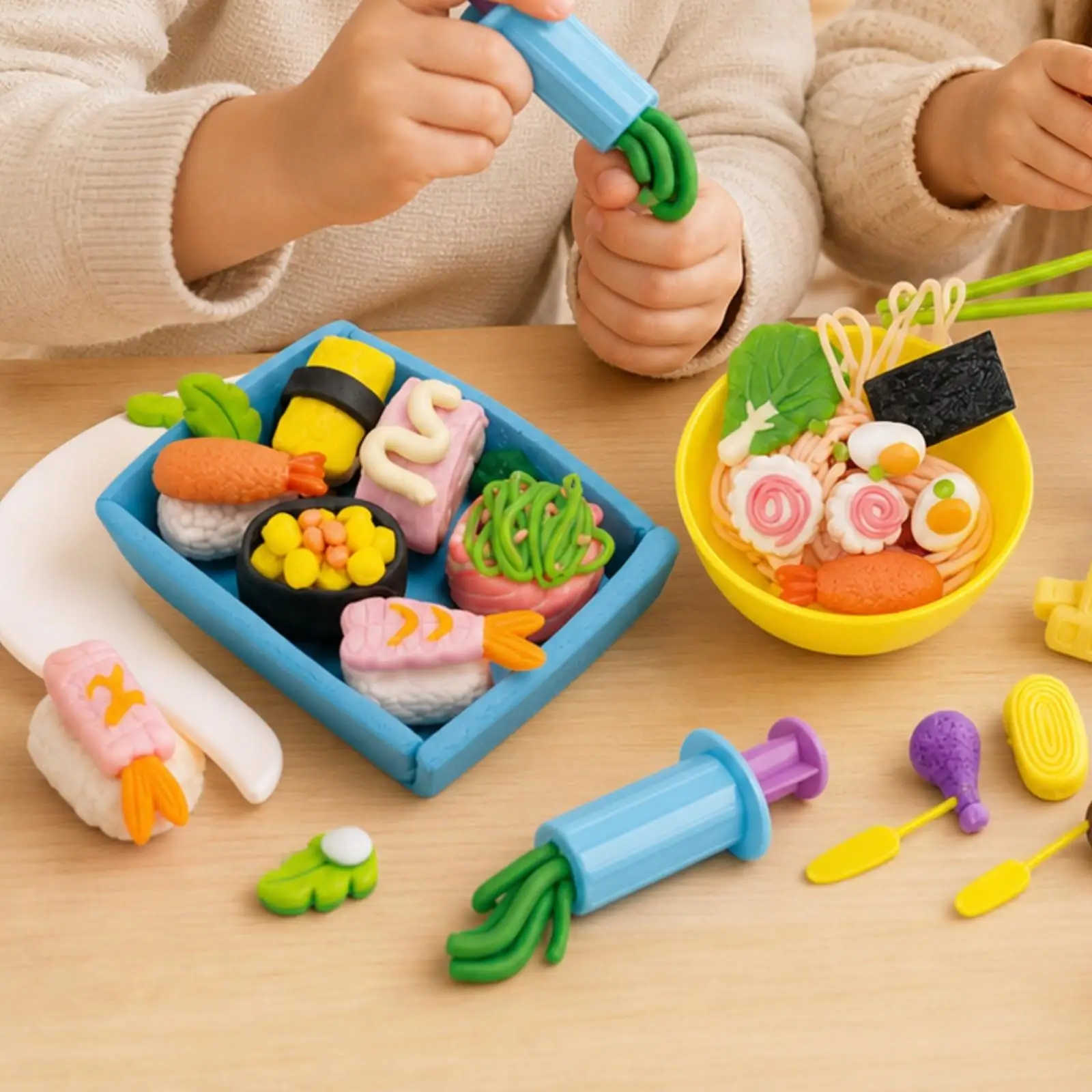 diy-fabric-toy-clay-set-for-children-pretend-food-modeling-kit-with-rubber-dough-tools