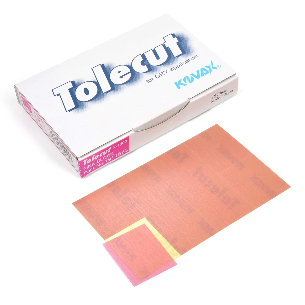 Tolecut PSA 8-Cut Block Sanding Sheets Pink K-1500 191-1523 25 Sheets