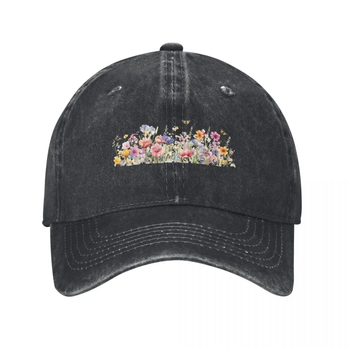 Field of Wild Flowers Baseball Cap Designer Hat Military Tactical Cap Women's Golf Wear Men's