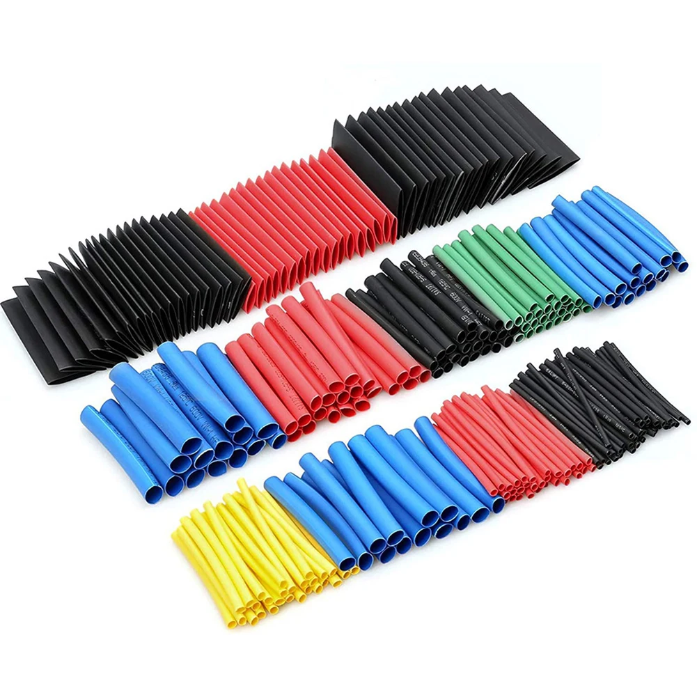 164PCS Heat Shrink Tubing Set 2:1 Shrink Ratio Heat Shrink Cable Sleeve 8 Sizes Electrical Connection Cable Insulation Sleeved