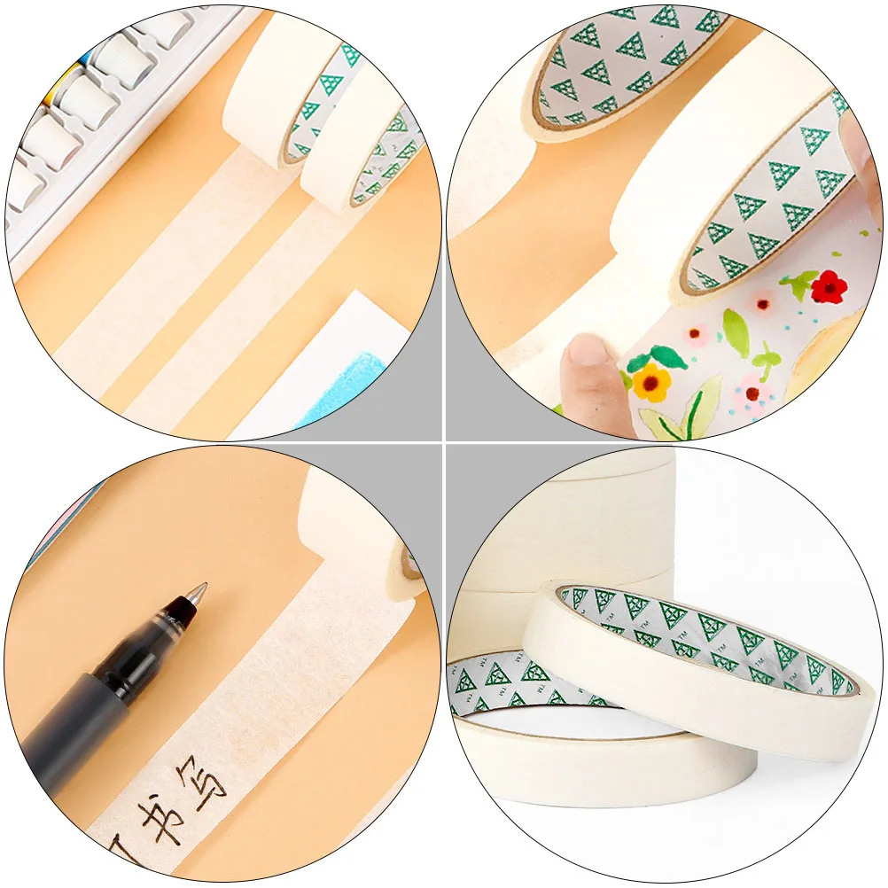 Cintas adhesivas para manualidades de pintor, cinta de papel autoadhesiva multiusos para paredes, protección en aerosol para coches, proyectos de bricolaje, 10 Uds.