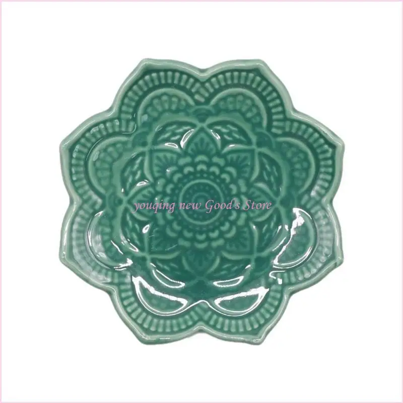 

57QA Stylish Sturdy Ceramic Home Accessory Display Tray with Elegant Designs Home Accessory for Dresser or Showcases