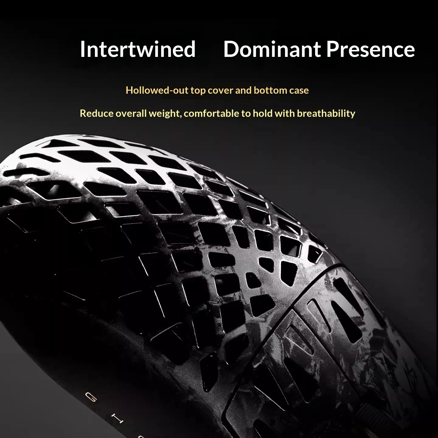 Mysz gamingowa ATK GHOST z włókna kompozytowego, bezprzewodowa, Bluetooth, z wydrążonym korpusem, lekka, z czujnikiem Paw3950, dla graczy FPS, do gier typu Valorant.